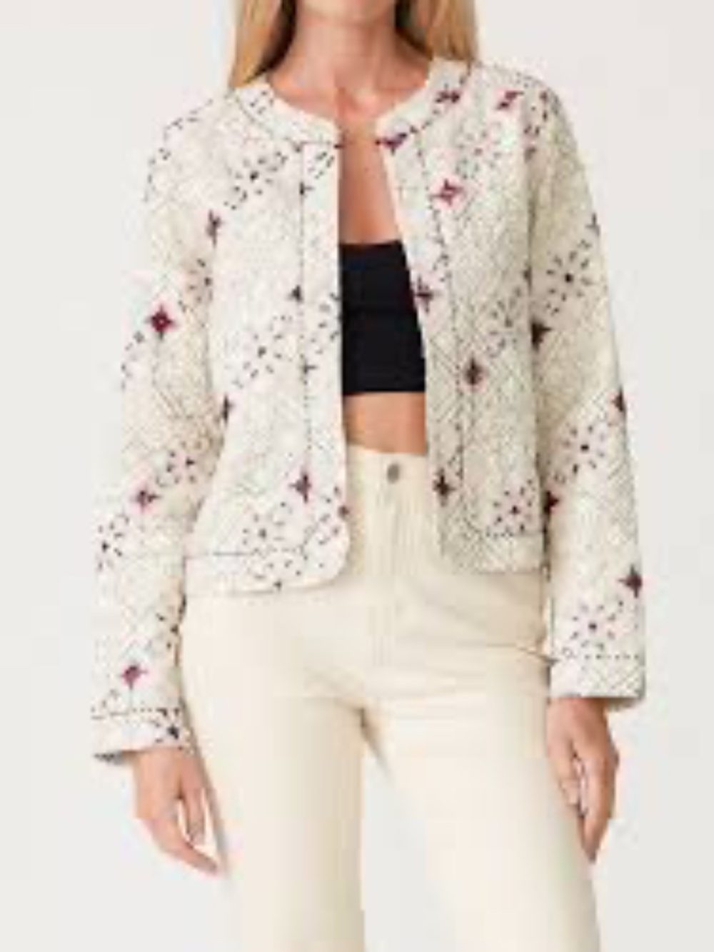 NWT Anna Rae Pandora Embroidered Cropped Women’s Jacket Sz XS